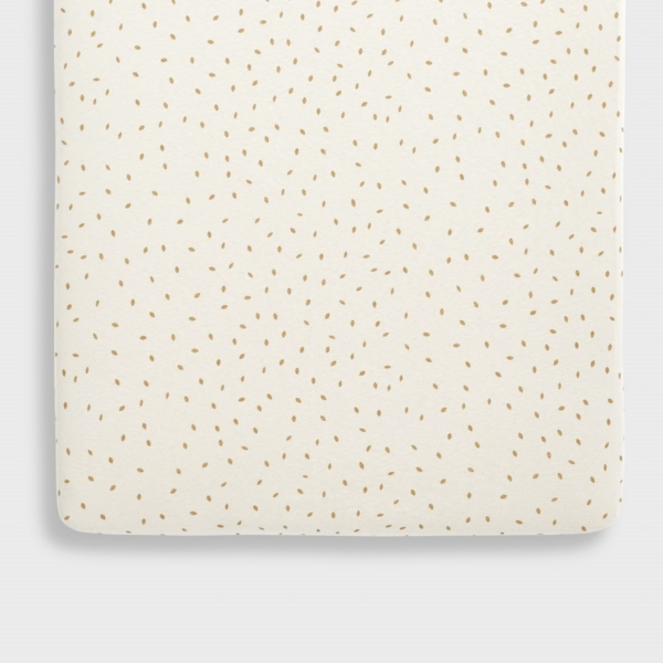 The Little Green Sheep Organic Crib Fitted Sheet-Linen Rice