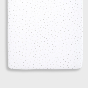 The Little Green Sheep Organic Crib Fitted Sheet-White Rice