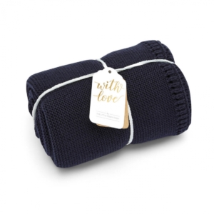 The Little Green Sheep Organic Knitted Cellular Baby Blanket-Mid