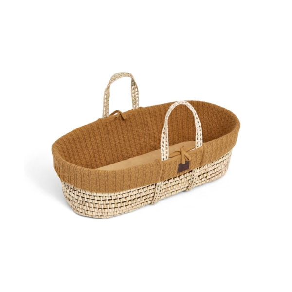 The Little Green Sheep Organic Knitted Moses Basket & Mattress-H
