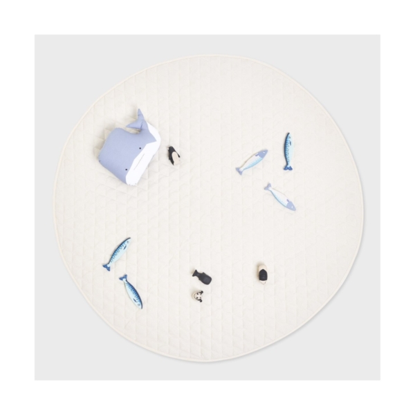 The Little Green Sheep Quilted Baby Playmat-Linen