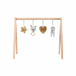 The Little Green Sheep Wooden Baby Play Gym & Charms Set-Bear Lo