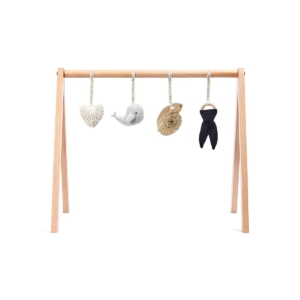 The Little Green Sheep Wooden Baby Play Gym & Charms Set-Ocean W