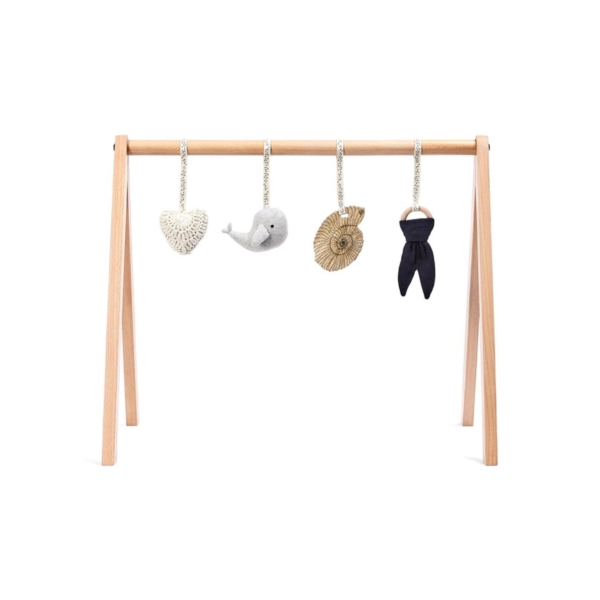 The Little Green Sheep Wooden Baby Play Gym & Charms Set-Ocean W
