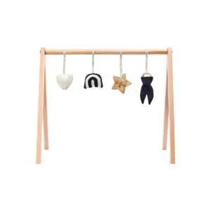 The Little Green Sheep Wooden Baby Play Gym & Charms Set-Rainbow