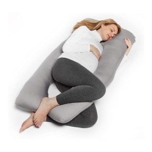 TM Home THEODORE U Shaped Pregnancy Pillow Pillowcase-Grey
