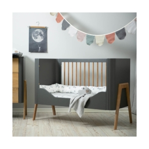 Torsten Cot Conversion Junior Side-Grey/Teak