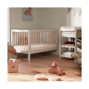 Troll Lukas 2 Piece Cot & Changing Table-Grey/Natural
