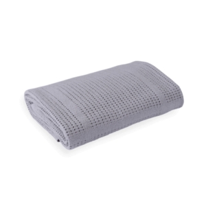 Clair De Lune Soft Cotton Cellular Cot Blanket-Grey