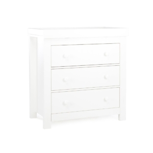 CuddleCo Aylesbury 3 Drawer Dresser & Changer-White