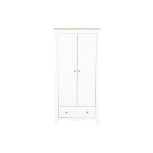 CuddleCo Clara 2 Door Double Wardrobe-Driftwood Ash