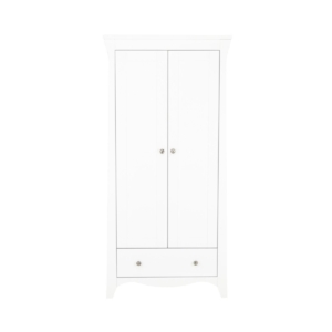 CuddleCo Clara 2 Door Double Wardrobe-White