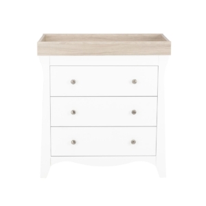 CuddleCo Clara 3 Drawer Dresser & Changer-Driftwood Ash