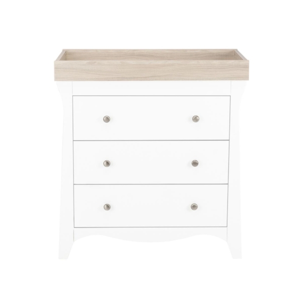 CuddleCo Clara 3 Drawer Dresser & Changer-Driftwood Ash