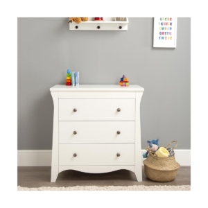 CuddleCo Clara 3 Drawer Dresser & Changer-White (2021)