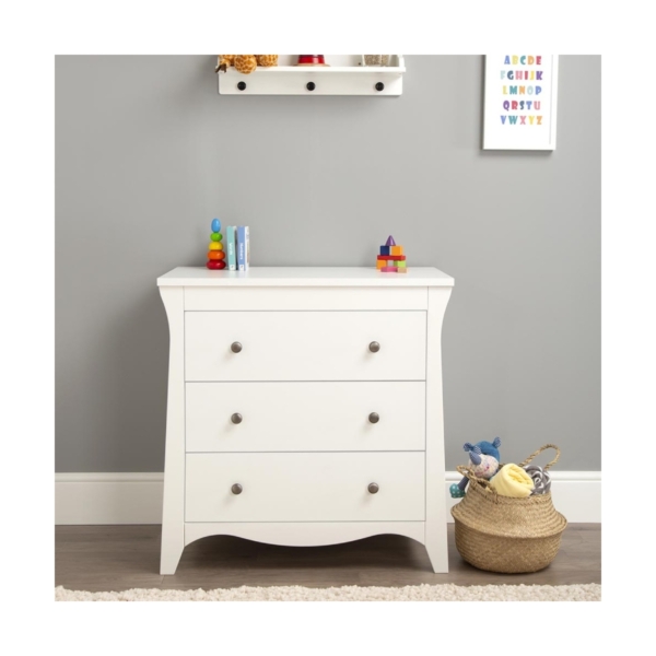 CuddleCo Clara 3 Drawer Dresser & Changer-White (2021)