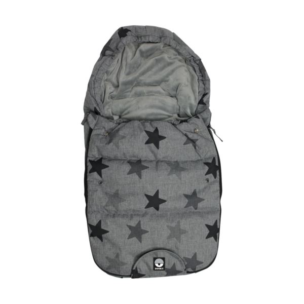 DOOKY Footmuff-Grey Stars Small
