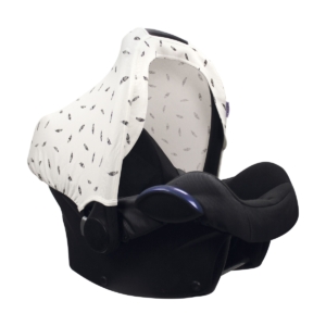 DOOKY Hoody Black Feathers-Carseat Hood