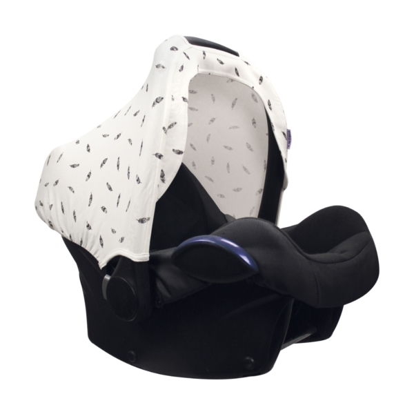 DOOKY Hoody Black Feathers-Carseat Hood
