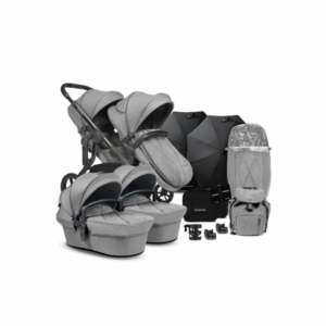 iCandy Orange Twin Pushchair and Carrycot Complete Bundle - Ligh