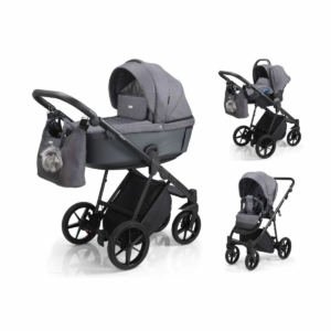 Mee-Go Milano Plus 3in1 Travel System-Midnight Grey