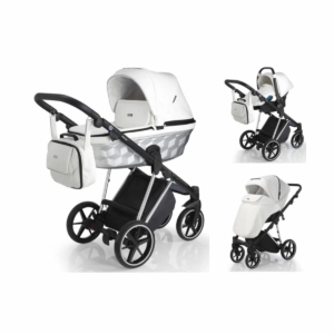 Mee-Go Milano Special Edition3in1 Travel System-White Leatherett