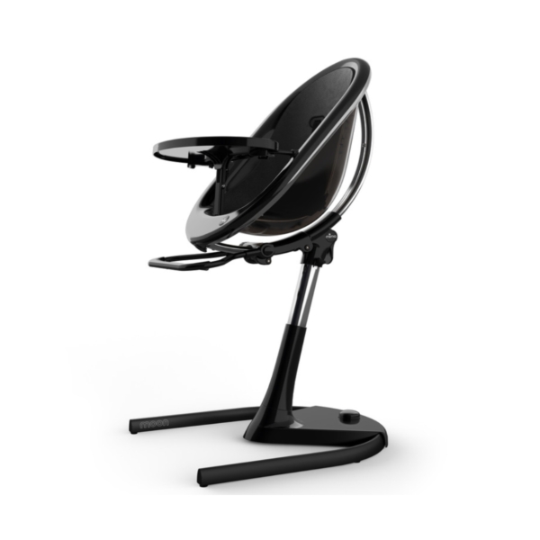 Mima Moon High Chair and Junior Seat with Footrest-Black Smokey