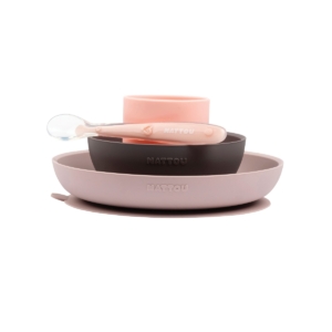 Nattou Silicone-Tableware 4pc Set Green