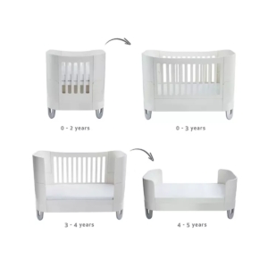 Gaia Baby Complete Sleep Cot Bed+/ Mini & Dresser Set-White
