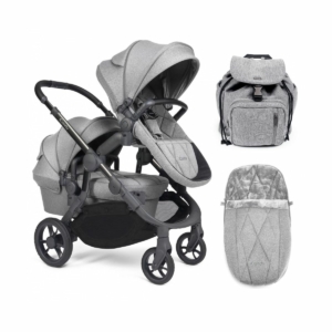 iCandy Orange Double Pushchair - Light Slate Marl