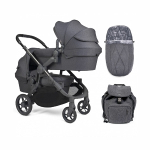 iCandy Orange Twin Pushchair and Carrycot - Dark Slate Marl