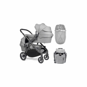 iCandy Orange Twin Pushchair and Carrycot - Light Slate Marl