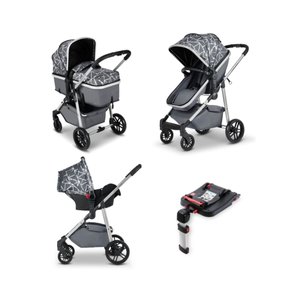 Ickle Bubba Moon 3-In-One Travel System with Galaxy Carseat & Is