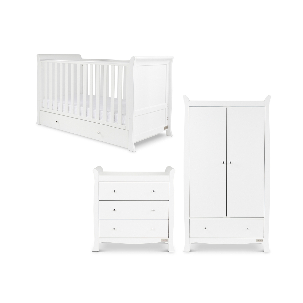 Ickle Bubba Snowdon Classic 3 Piece Furniture Set-White