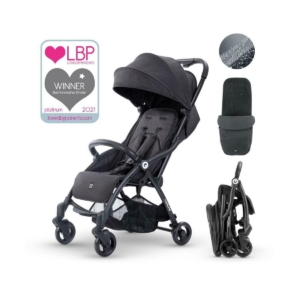 Miniuno TouchFold Stroller-Black Herringbone