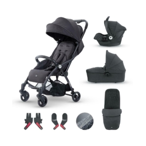 Miniuno TouchFold Travel System-Black Herringbone