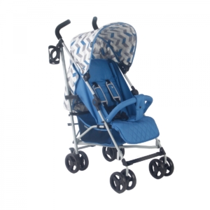 My Babiie MB02 Blue and Grey Chevron Lightweight Stroller (MB02B
