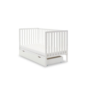 Obaby Bantam Cot Bed & Under Drawer-White
