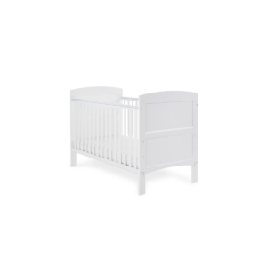 Obaby Grace Cot Bed & Fibre Mattress-White