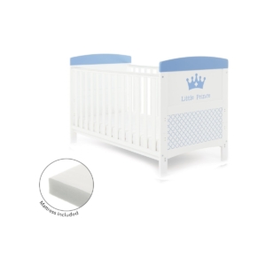 Obaby Grace Inspire Cot Bed & Fibre Mattress-Little Prince