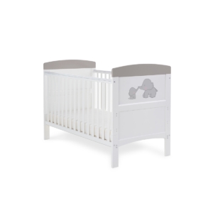 Obaby Grace Inspire Cotbed Me & Mini Me Elephants-Grey