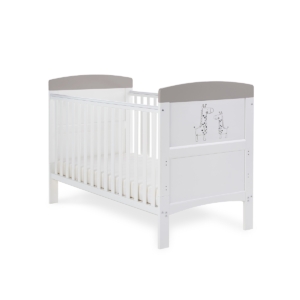 Obaby Grace Inspire Cotbed Rainbow Mummy & Me Giraffe-Grey