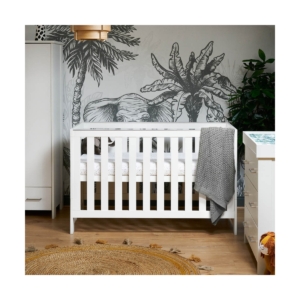 OBaby Nika Cot Bed-White Wash