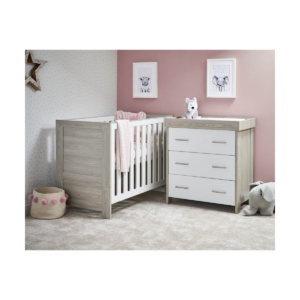 Obaby Nika Mini 2 Piece Room Set-Grey Wash & White