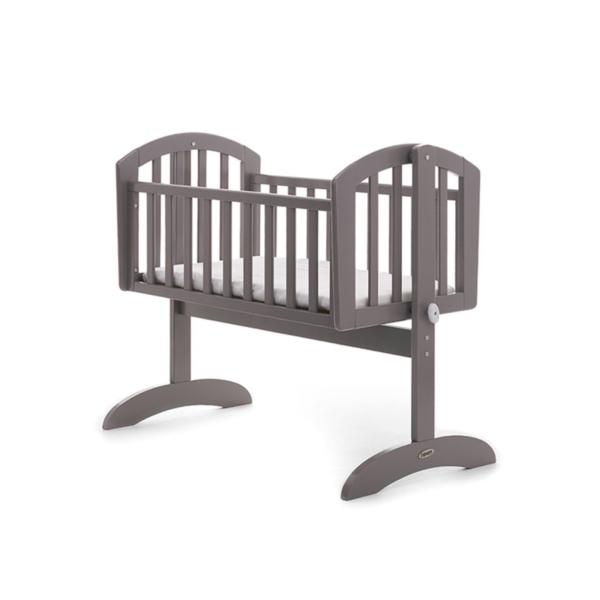 Obaby Sophie Swinging Crib & Mattress-Taupe Grey