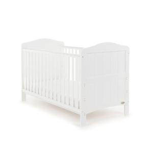 Obaby Whitby Cot Bed & Foam Mattress-White
