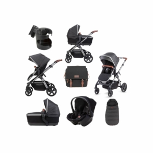 Silver Cross Wave 21 10 Piece Simplicity Plus Bundle-Charcoal