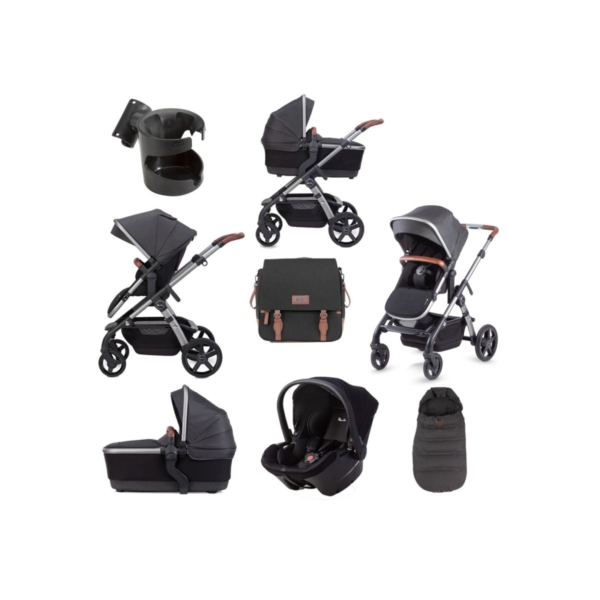 Silver Cross Wave 21 10 Piece Simplicity Plus Bundle-Charcoal