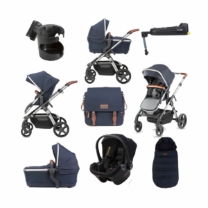 Silver Cross Wave 21 12 Piece Dream & I-Size Base Bundle-Indigo