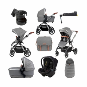 Silver Cross Wave 21 12 Piece Dream & I-Size Base Bundle-Zinc